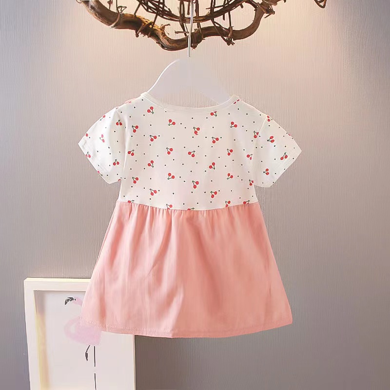 KF CAT Dres Model Jumpsuit anak perempuan motif Cherry Lucu  bahan cotton super lembut fashion high quality 100% Import-4