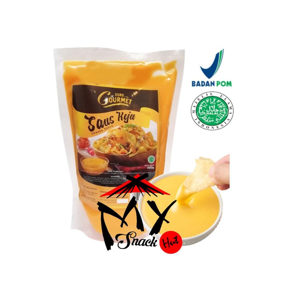 

EURO GOURMET SAUS KEJU 500GR - CHEESE SAUCE SAOS KEJU ASIN GURIH DIPPING DIP FILLING ISIAN ISI TOPPING OREN SOS HALAL MUI Berkualitas