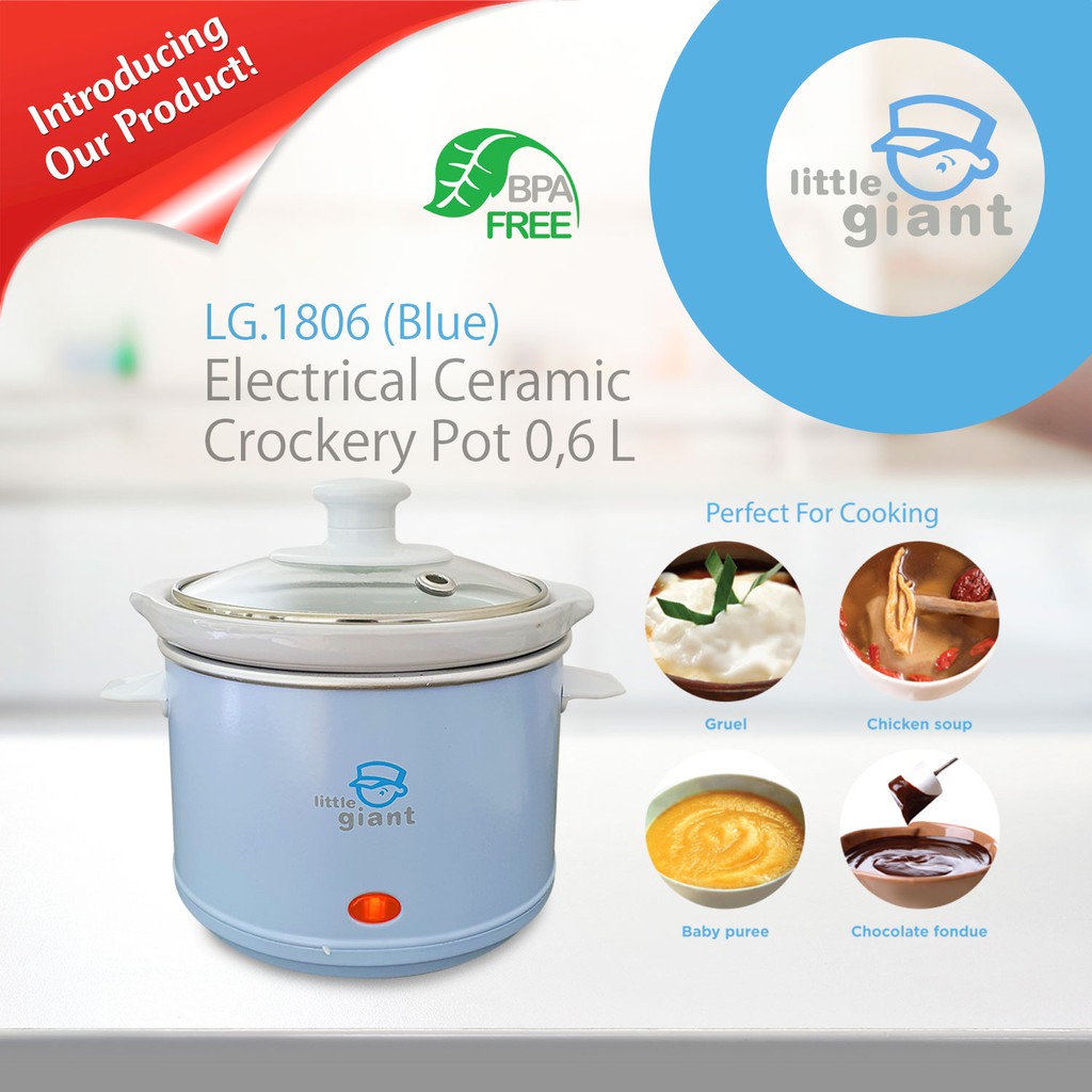 Little Giant Electrical Ceramic Crockery Pot 0.6 Liter LG.1806