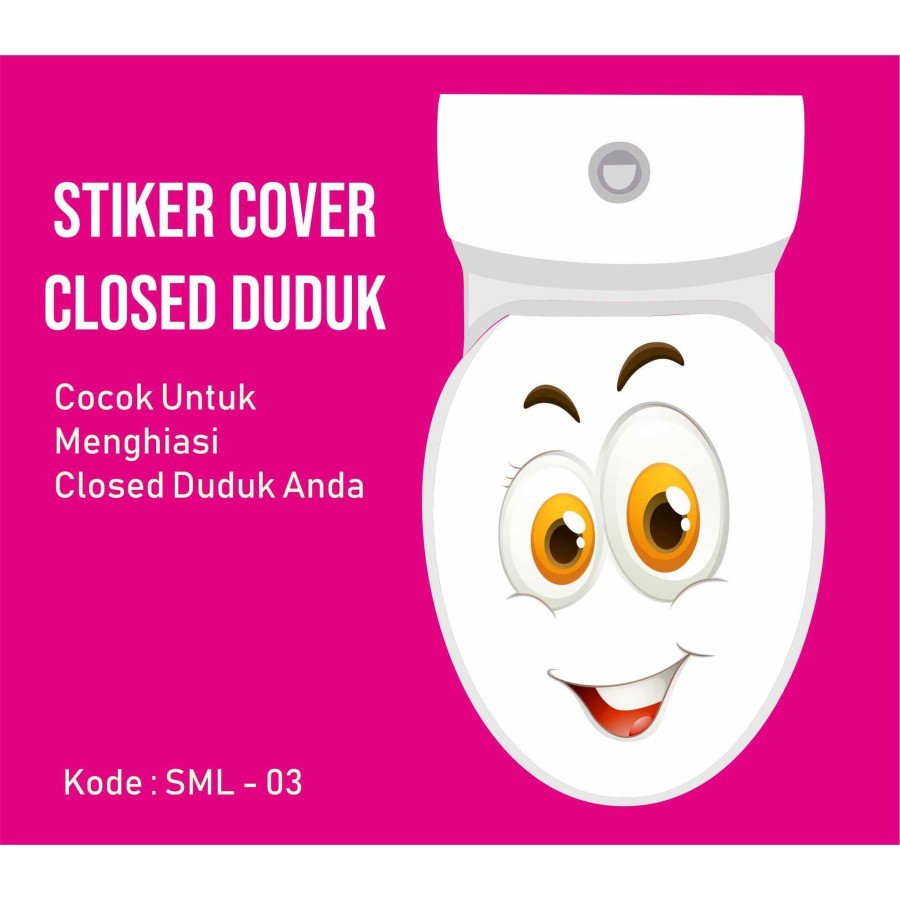 07 - Stiker Tutup Closet Duduk Toilet Cover Desain Smile