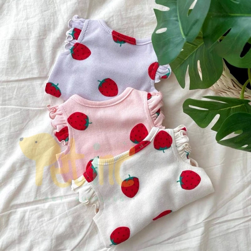 Sienna strawberry korea rufftle tee