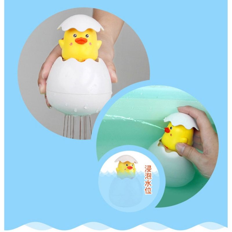 Mainan Mandi Semprotan Baby Bathroom Toys Cartoon Rain Clouds Egg Kids Animals