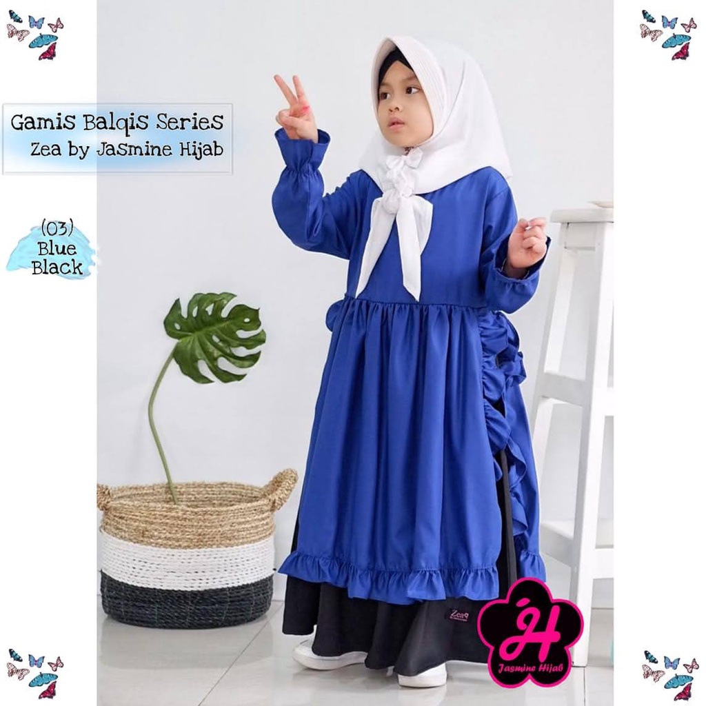 GAMIS ANAK / DRESS ANAK BALQIS PREMIUM TOYOBO BY JASMINE HIJAB