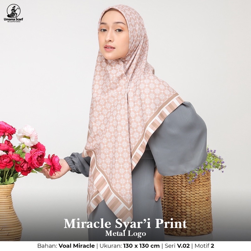 [PART 3] HIJAB SEGIEMPAT VOAL MIRACLE SYARI MOTIF LASER CUT