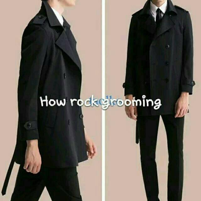 Trench coat jaket pria male