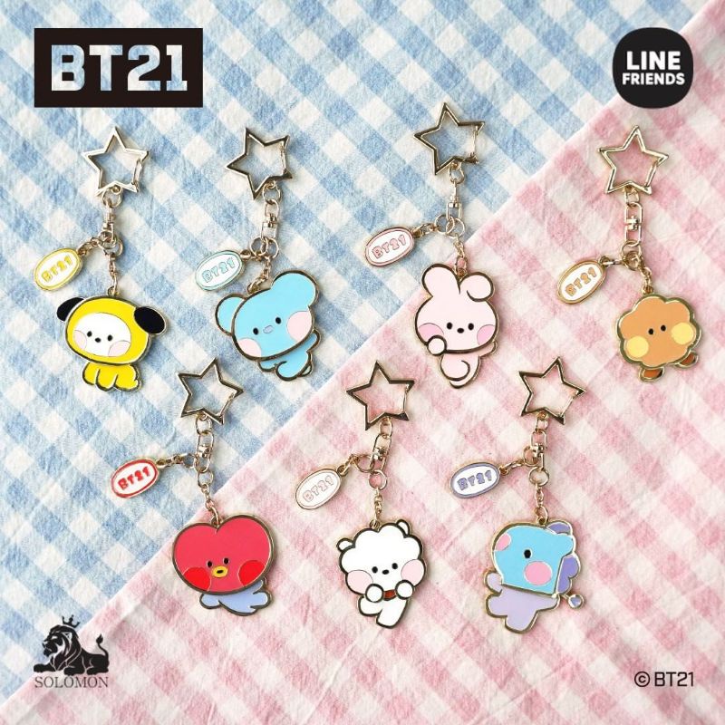 OFFICIAL JAPAN BT21 MININI YURA YURA KEYCHAIN KEYRING