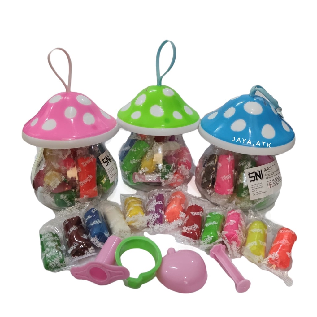 MALAM LILIN PLASTISIN WARNA MAINAN EDUKASI ANAK TK-5207 CLAY PLAY DOUGH TOPLES LUCU PLUS CETAKAN