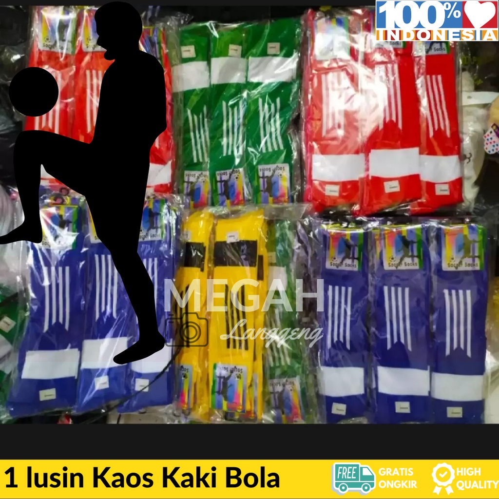 12 PASANG KAOS KAKI SEPAK BOLA - KAOS KAKI PANJANG SEPAK BOLA / GROSIR KAOS KAKI BOLA FUTSAL/ KAOS KAKI BOLA PANJANG - KAOS KAKI PRIA PANJANG /KAOS KAKI BOLA DEWASA /KAOS KAKI FUTSAL /KAOS KAKI ORIGINAL /KAOS KAKI TEBAL PANJANG /KAOS KAKI OLAH RAGA PRIA