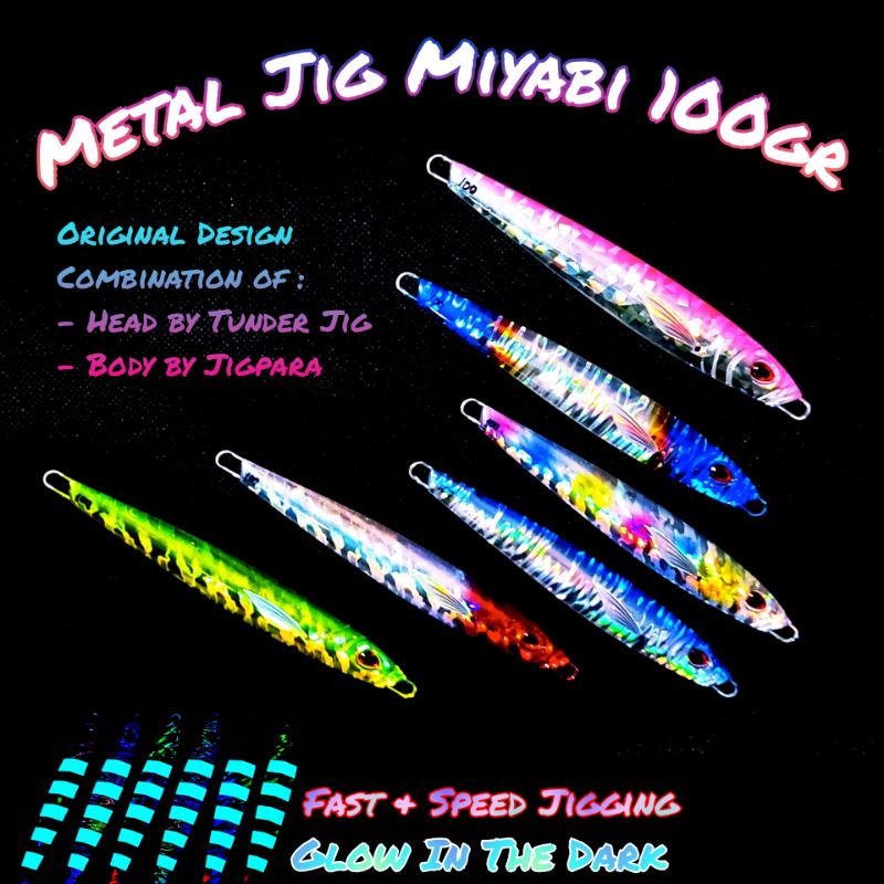 Metal Jig Miyabi 100gr Glow In The Dark