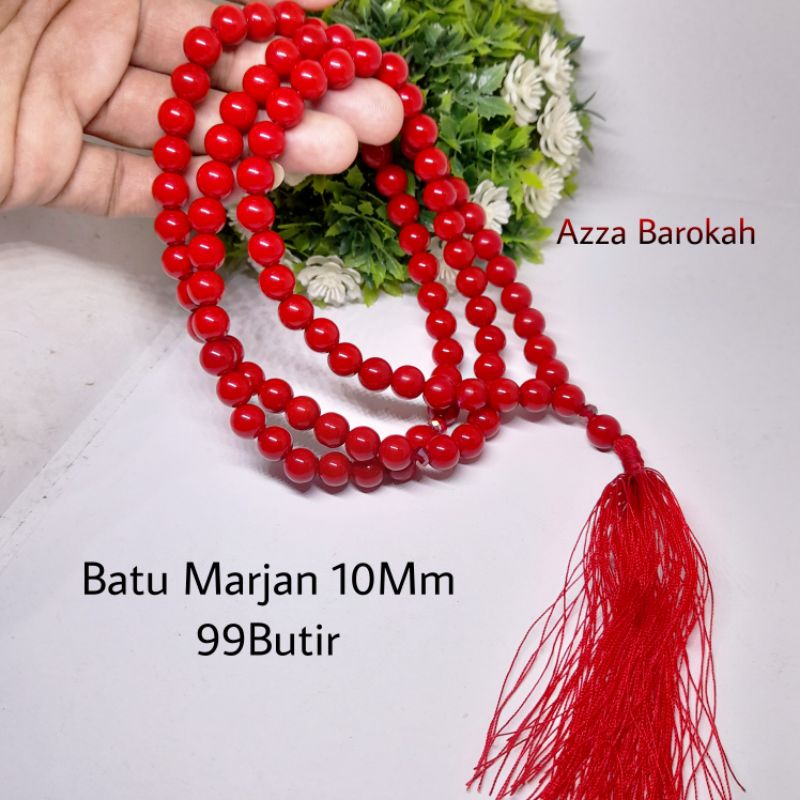 TASBIH BATU MARJAN DIM 10MM 99BUTIR ORIGINAL