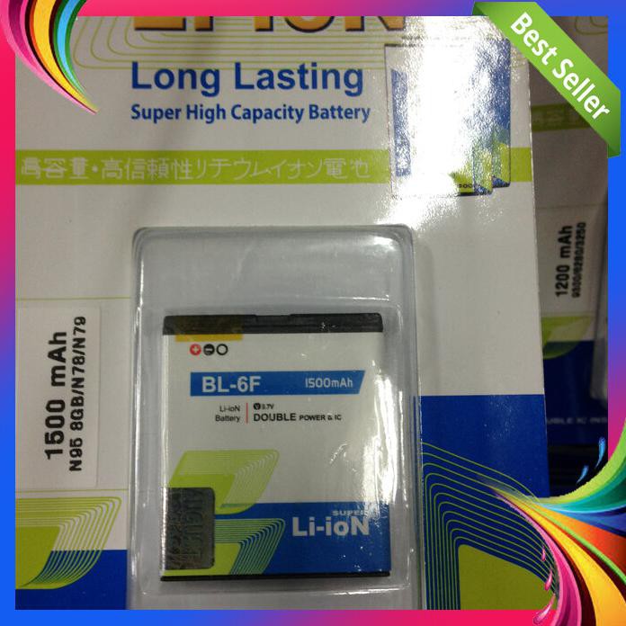 ACC HP BATERAI NOKIA BL 6F NOKIA N78, N79, N95 8GB SUPER LI ION 1500MAH