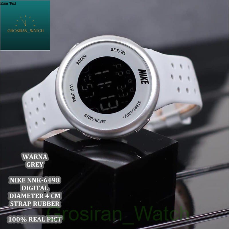 Jam Tangan Pria Sporty NIKE Digital Strap Rubber NK-29 [G_W]