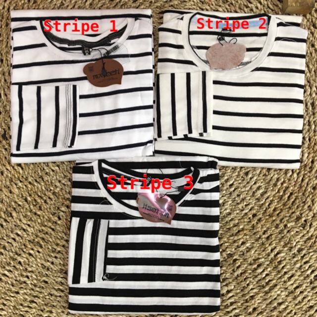 BASIC TEE LENGAN PANJANG | KAOS STRIPE | Kaos mallawi 2