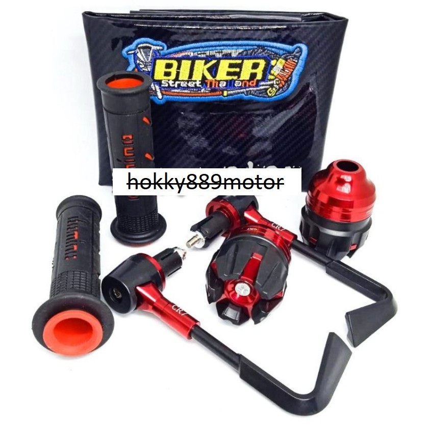 Paket 4in1 Kulit Jok Hitam Plus Proguard L Plus Handgrip Domino Sisik Plus Jalu As Universal