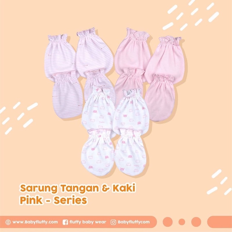 Nova / Fluffy / Gorillux 3 PSG STK Sarung Tangan dan Kaos Kaki Bayi Abu &amp; Khaki