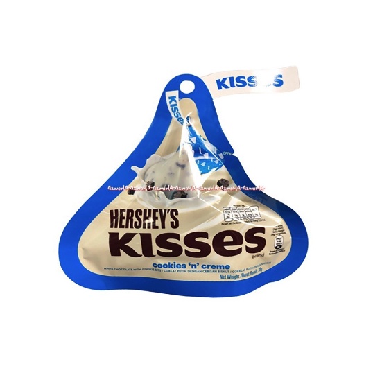 Hershey's Kisses 36gr Cookies N Creme Chocolate With Almond Coklat Hersheys Kiss Cokies and Cream 36 gram