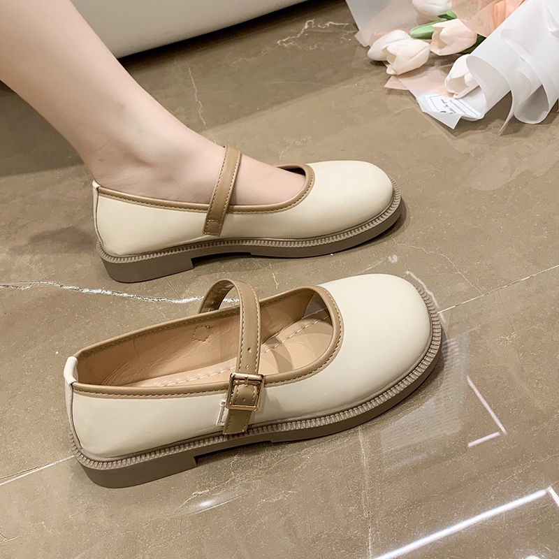 HH9108 Sepatu Flat Wanita, Sepatu Kulit Wanita, Sepatu Mary Jane,Ladies Flat Shoes, Ladies Leather Shoes, Mary Jane Shoes