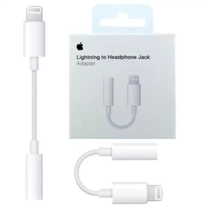 CONVERTER AUDIO LIGHTNING TO HEADPHONE JACK FOR IOS PHONE TERBARU ORIGINAL 100%