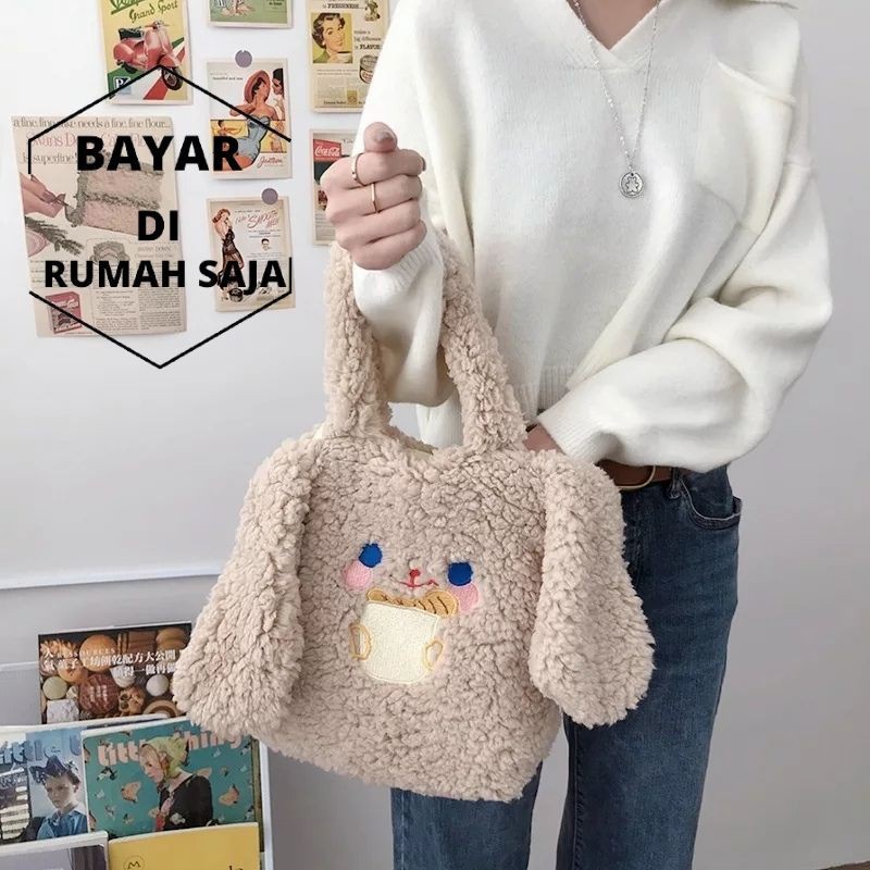 Tote Bag Bulu Tas Wanita Tote