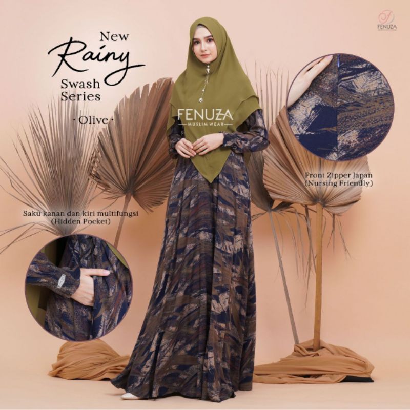 New Rainy Dress by Fenuza gamis best seller gamis adem gamis abstrak