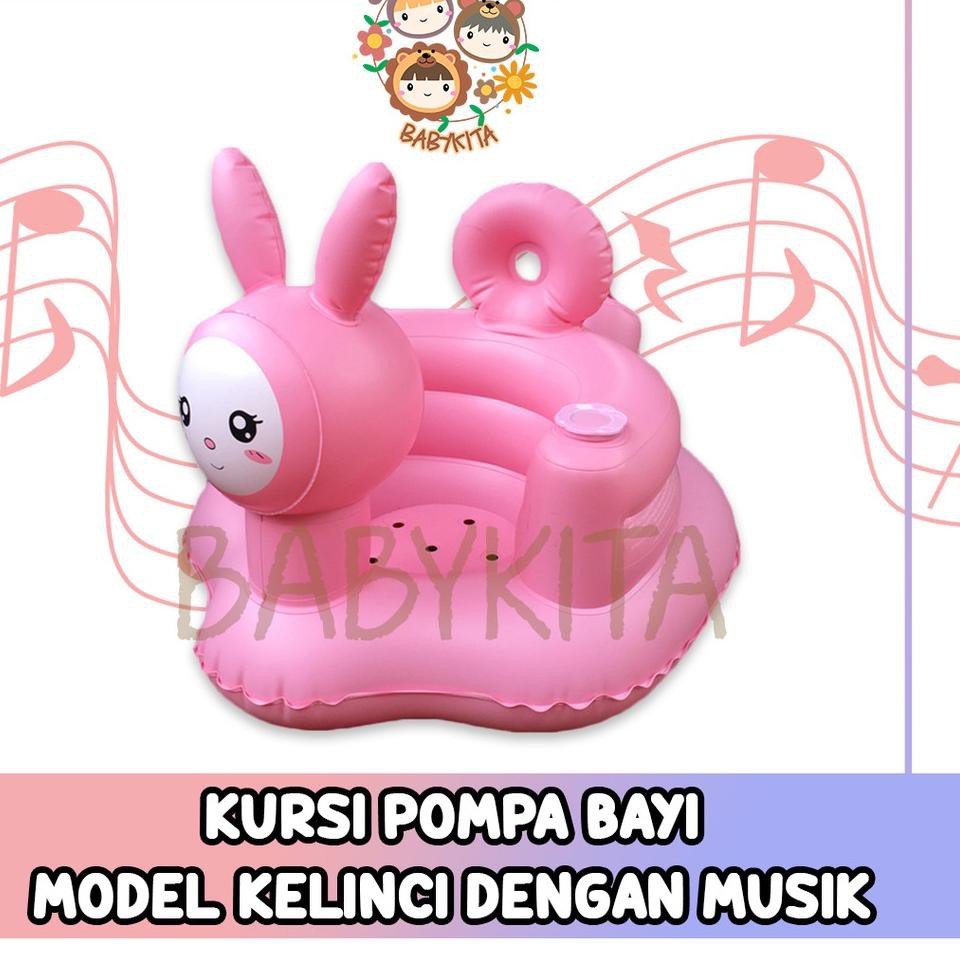 SHOPEE KEREN KURSI POMPA BAYI MOTIF KELINCI DENGAN MUSIK