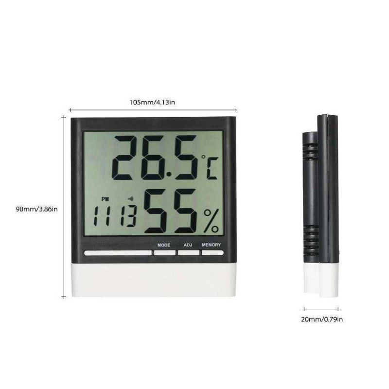 SINOTIMER Jam Alarm LED Weather Station Thermometer CX-318