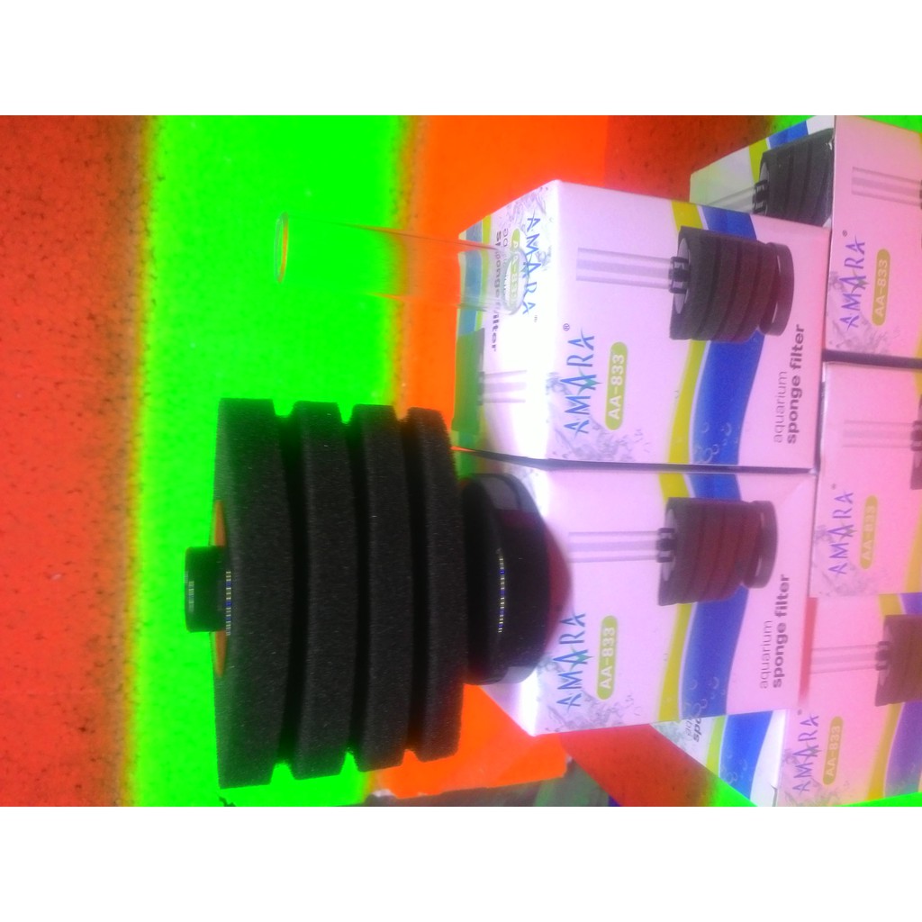 FILTER sudut Sponge Filter - Round Filter Mini Biofoam Amara AA 833 Untuk Aquarium Mini-Toples