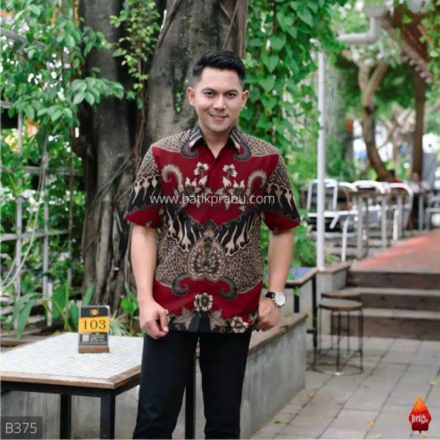 Kemeja Batik Prabu Bahan Katun Baturaden Reguler Fit B375