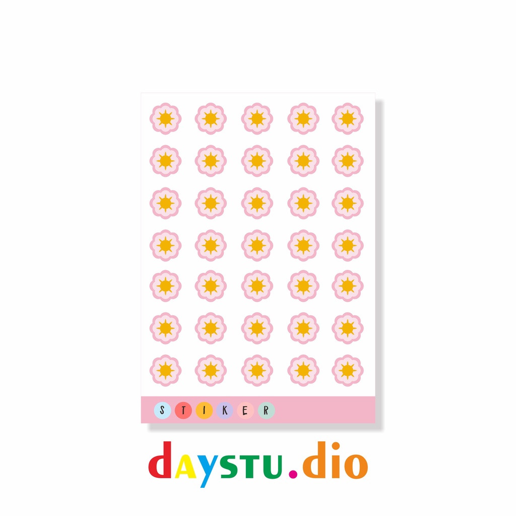 

STICKER JURNAL DECOR FLOWER CUTE BUNGA CANTIK