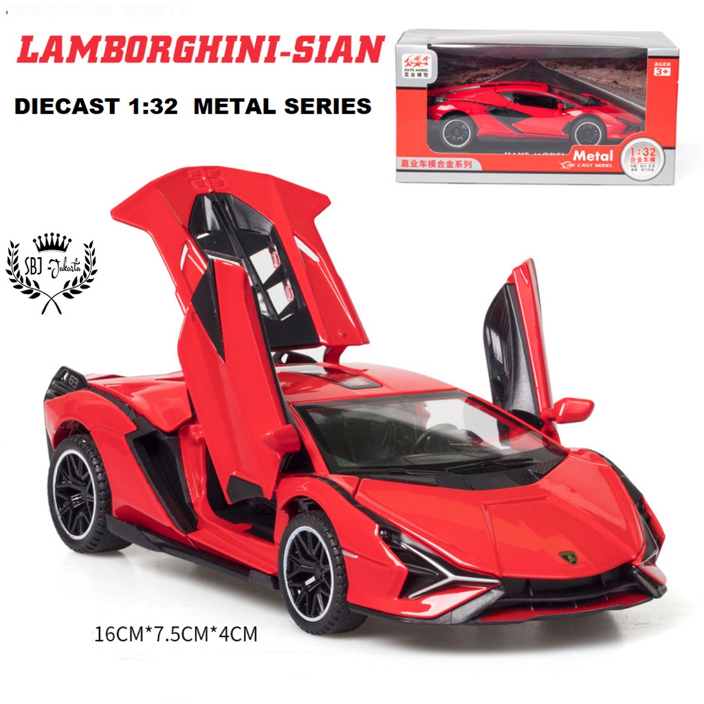 DIECAST Miniatur MOBIL Lamborghini SIAN LIGHTNING DH Skala 1:32