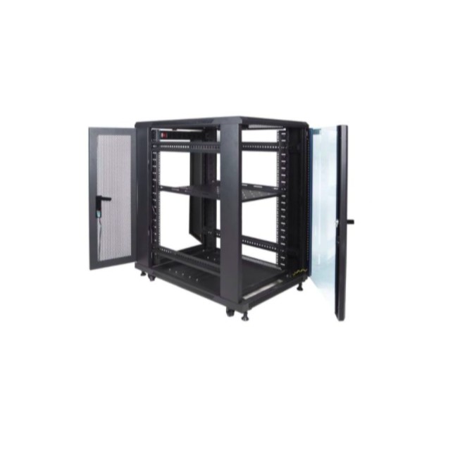 IR9020G - 20U Close Rack Depth 900mm Glass Door 19&quot; - INDORACK