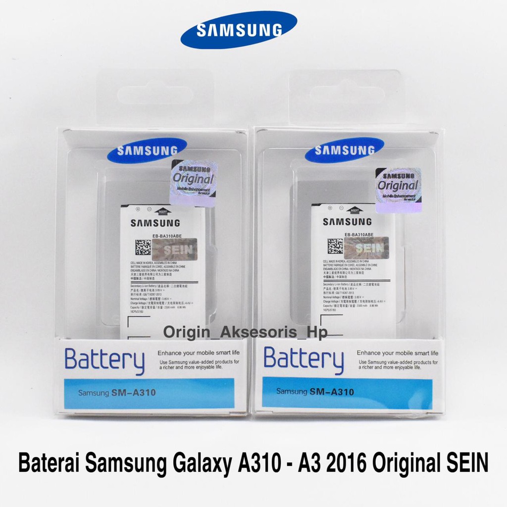 Batere Baterai Samsung Galaxy A3 2016 A310 Sein 100% dc 88