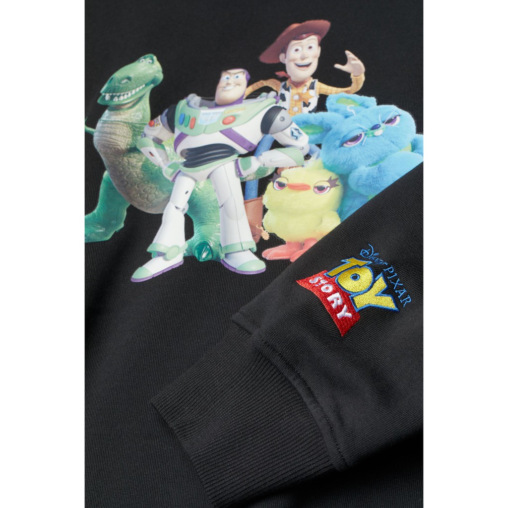 Crewneck Sweater Pria Wanita Toy Story Hitam Black Full Tag