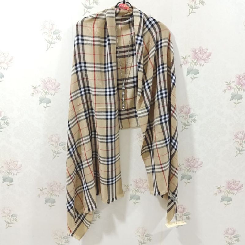 SYAL MOTIF KOTAK - KOTAK || SELENDANG || PASHMINA || SHAWL || SCARF || SOUVERNIR