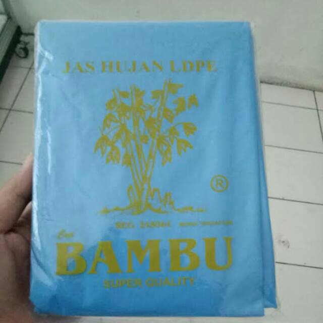 Jas Hujan Poncho Plastik Cap Bambu Tebal HDPE LDPE | Mantel Ponco Lengan Terusan Kalong Batman Betmen Raincoat Sguna