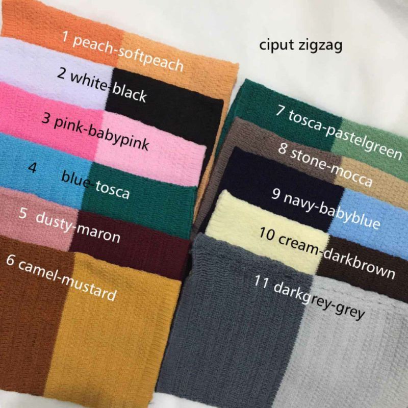 Bandana - Ciput - Inner Rajut 2 Warna / Ciput Rajut Basic Bandana Rajut Two Tone