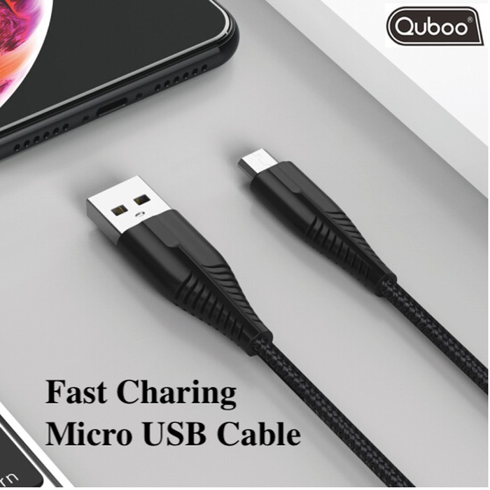 Quboo Dash Fast Charging Cable Data Micro USB Nylon Quick Charging