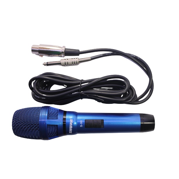 MICROPHONE KABEL SHURE S-90 / MIC KABEL SHURE S90 TERLARIS - BIRU