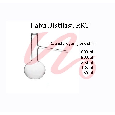 Labu Distilasi 500ml RRT labu destilasi distilling flask - Lab