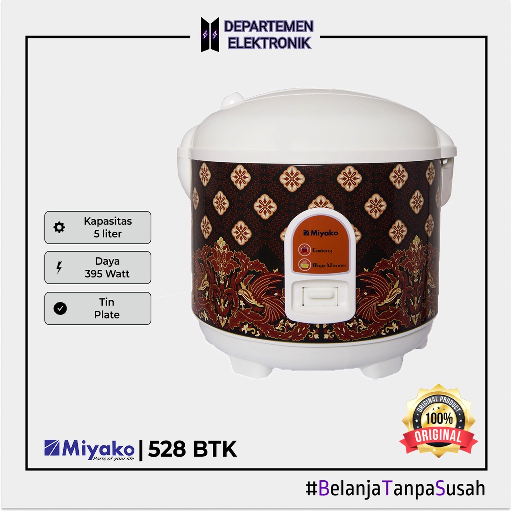 Rice Cooker Miyako MCM 528 BTK JLH | Magic com warmer plus MCM 528 1,8L