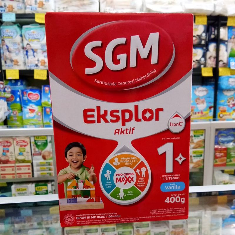 SGM EKSPLOR AKTIF PRO-GRESS MAXX IRONC 1+ MADU/VANILA 400GR