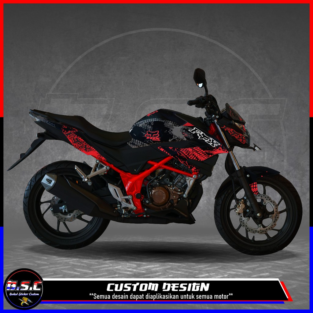 Decal FULL BODY Sticker CB 150R / CB150R / NEW 2018 CB 150R V.3 Motif Fox Grunge Red