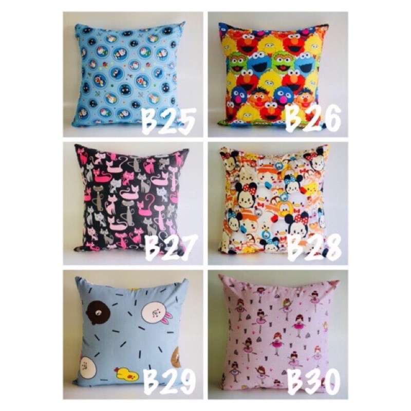 Sarung Bantal Duduk | Sofa | Kursi | Bangku | Motif &amp; Polos ukuran 30 35 40 45