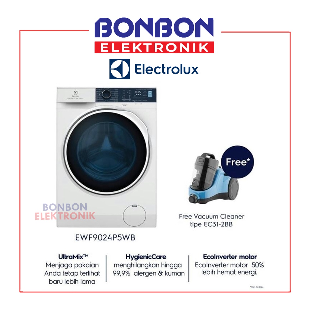 Electrolux Mesin Cuci Front Loading 9KG EWF9024P5WB / EWF 9024 P5WB