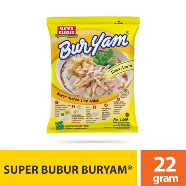 

Super Bubur Ayam BurYam Renceng 22gram 22 gram 10Pcs 10 Pcs