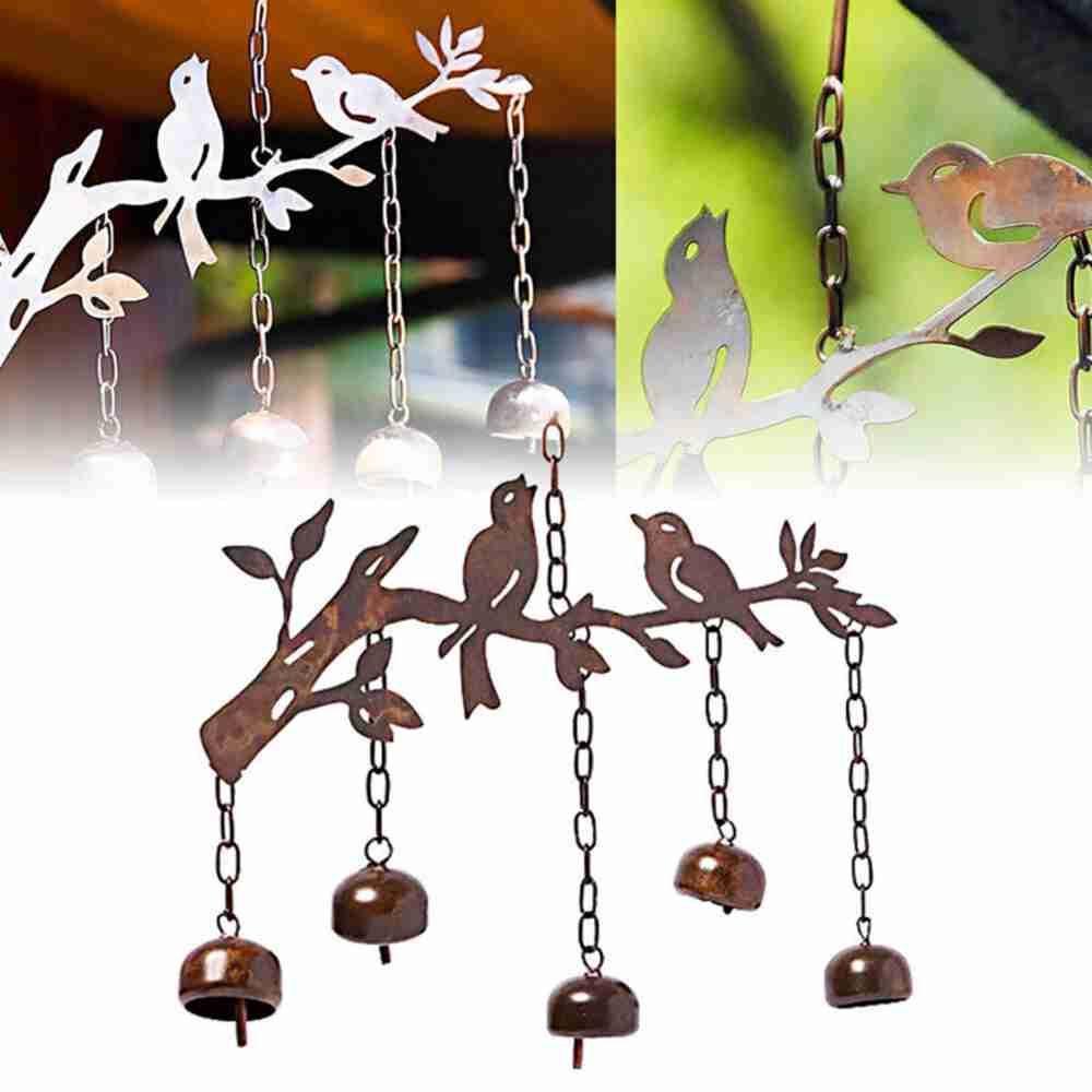 R-bunga Burung Lonceng Angin Dekorasi Halaman Kerajinan Hadiah Handmade Garden Decor