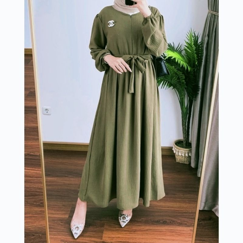 PROMO!! DRESS CRINKLE AIRFLOW | GAMIS MUSLIM BUSUI FRIENDLY MODERN TERLARIS TERBARU