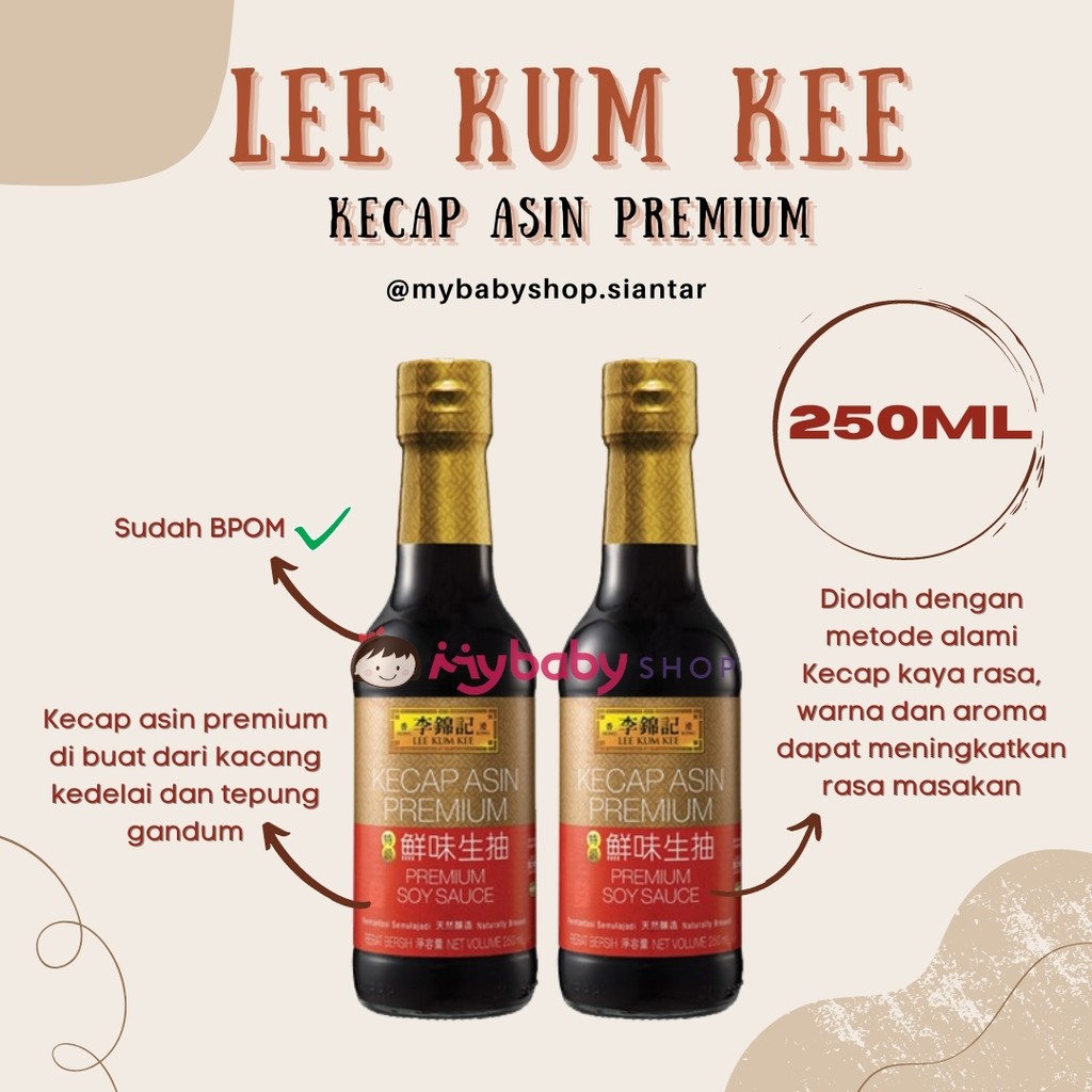 

LEE KUM KEE Premium Soy Sauce 250ML / Kecap Asin Premium / Kecap Asin Serbaguna / kecap asin