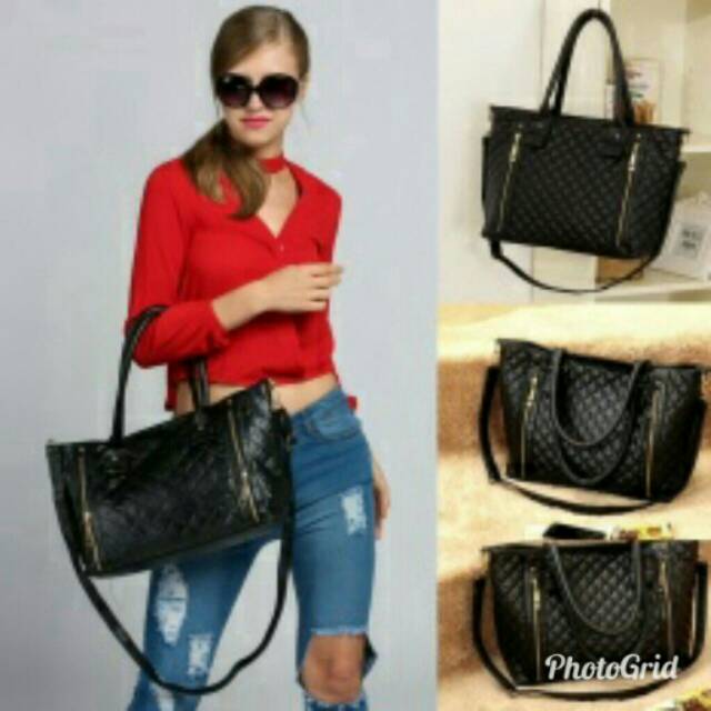 QUILT TOTE BAG QUINCY HANDBAG MURAH
