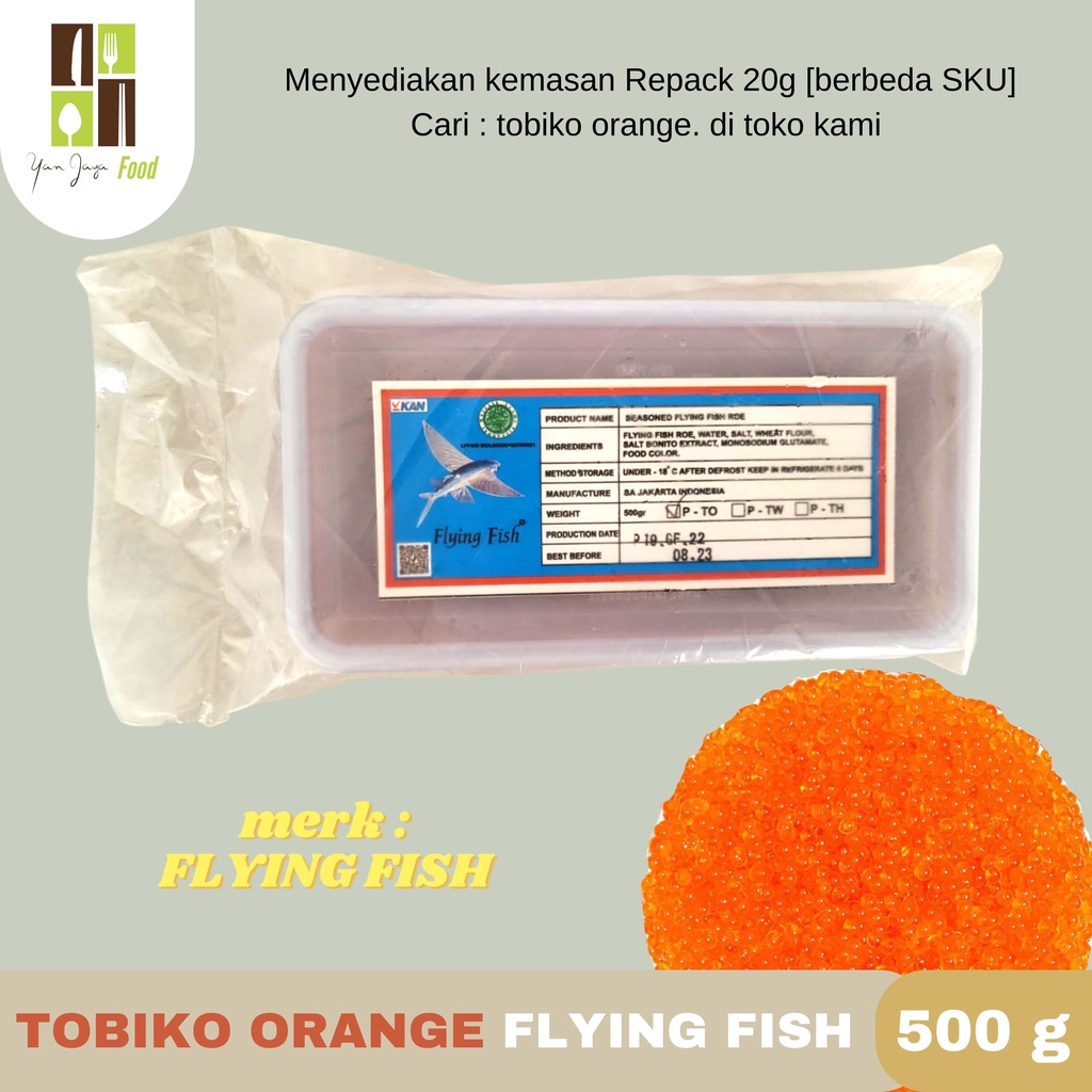 Tobiko Orange Flying Fish Telor Ikan Sushi Mentai Jepang 500GR